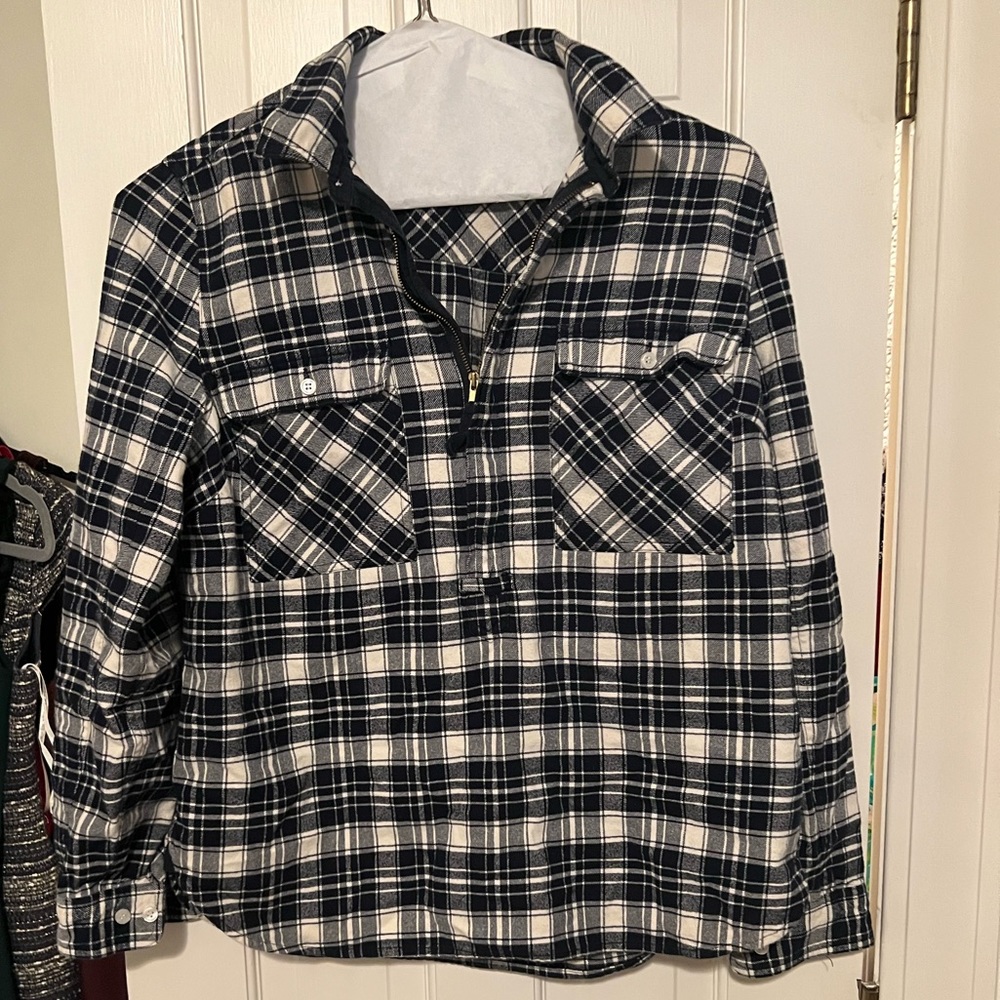 J Crew Flannel pull over